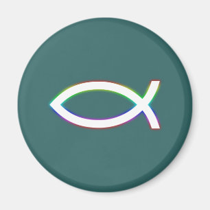 Íman Ichthus - Christian Fish Symbol - Brilho