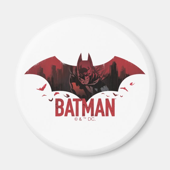 Íman Ícone Batman Carmesim Gotham (Frente)