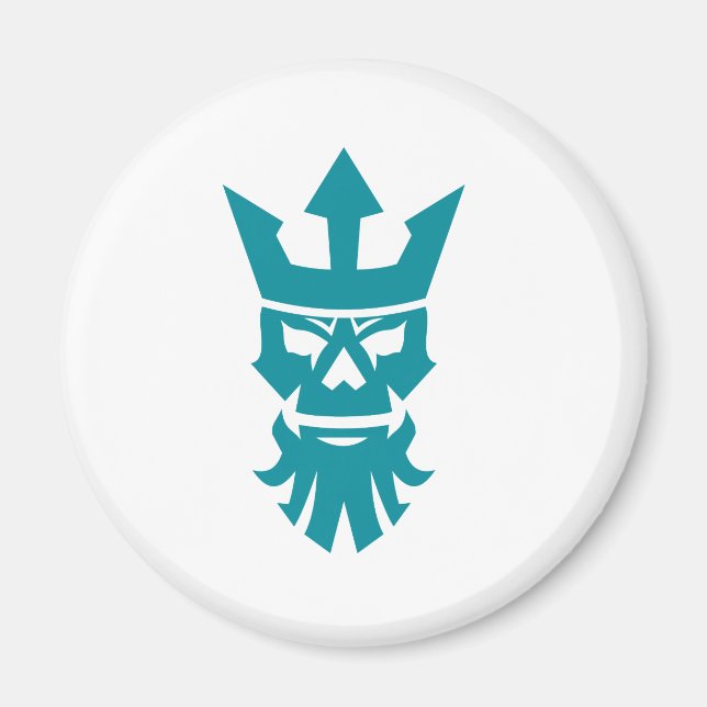 Íman Ícone da Coroa que Veste o Crânio do Poseidon (Frente)
