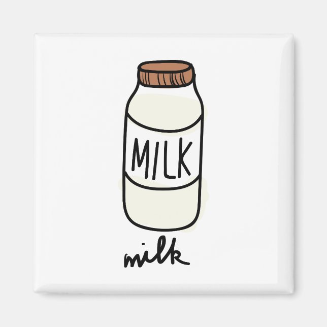 Íman Ícone da garrafa de leite (Frente)