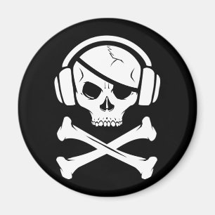 Íman Ícone da pirataria anti-RIAA do pirata da música