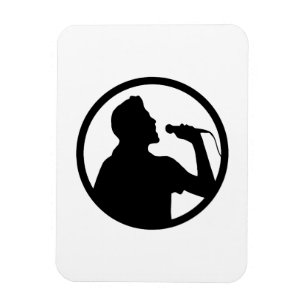 Íman Ícone de Cantor - Logotipo de Karaokê