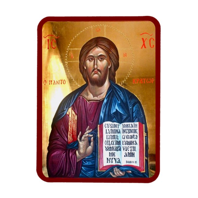 Íman Ícone de Jesus Cristo Pantocrator (Vertical)