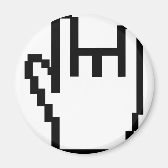 Íman ícone de metal preto (Frente)