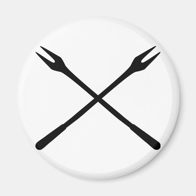 Íman ícone de spit do fondue (Frente)