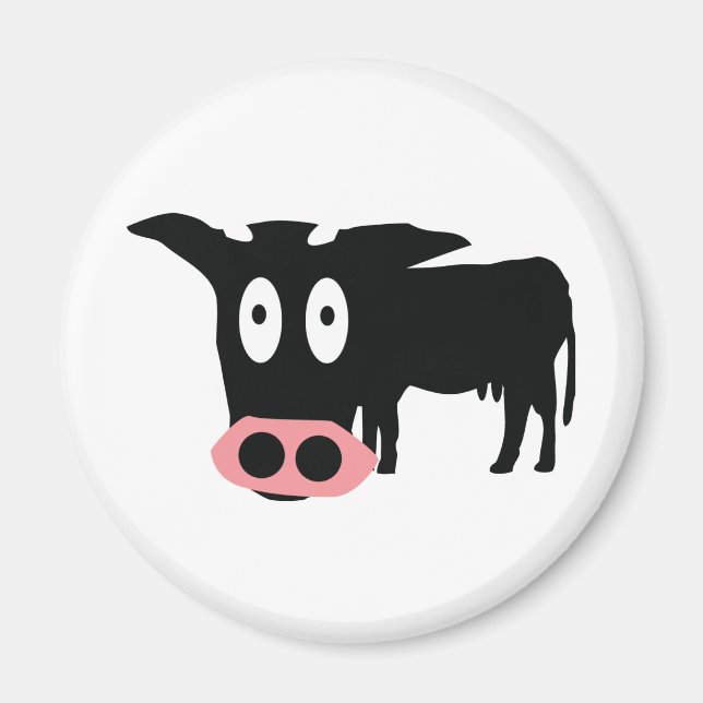 Íman ícone de vaca estúpido (Frente)