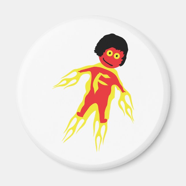 Íman ícone do homem-fogo (Frente)