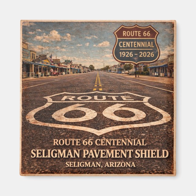 Íman Ícone do Pavimento de Seligman do Centenário da Es (Frente)