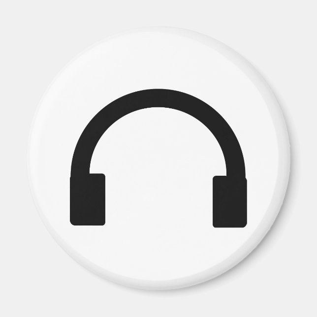 Íman ícone fones de ouvido (Frente)