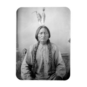 Íman Ícone Indígena Americano: Líder Lakota Touro Senta