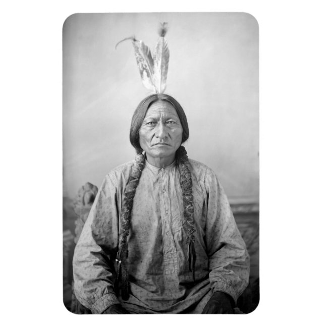 Íman Ícone Indígena Americano: Líder Lakota Touro Senta (Vertical)