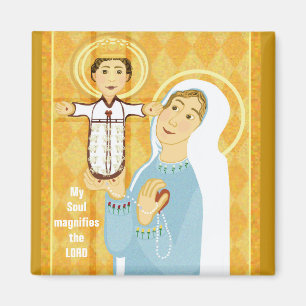 Íman Ícone moderno de Mary e de Jesus