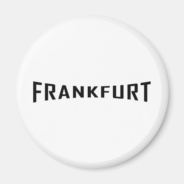 Íman ícone negro de Frankfurt (Frente)