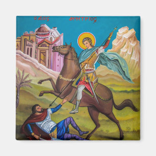 Íman Ícone Ortodoxo de Tessalônica no santo Demétrio