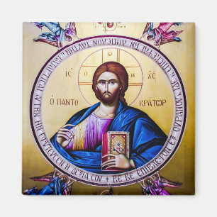 Íman Ícone Ortodoxo do Cristo Jesus Pantocrator