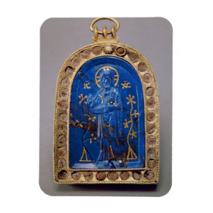 Íman Ícone portátil, provavelmente medieval (lapis lazu