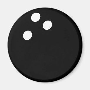 Íman ícone preto da bola de boliche