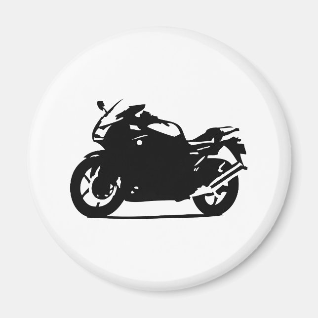 Íman ícone preto de motocicleta (Frente)
