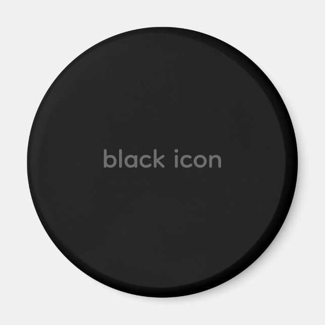 Íman Ícone Preto - Magneto de Tipografia (Frente)