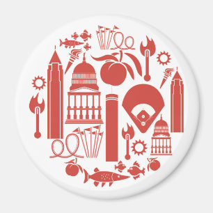 Íman Ícones da Atlanta Georgia