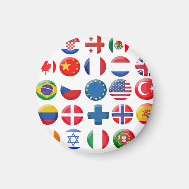 Íman Ícones de países definidos (Frente)