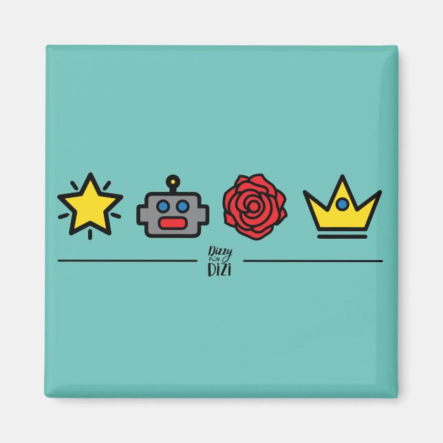 Íman Ícones SCK Ícones azuis (Frente)