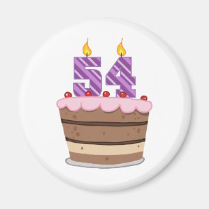Íman Idade 54 no bolo de aniversário
