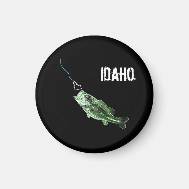 ÍMAN IDAHO BASS - AQUI PESCA - IDAHO BRILHANTE (Frente)