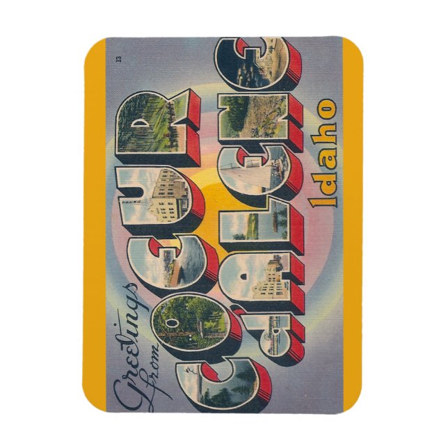 Íman Idaho, Coeur dalene Magnet (Vertical)