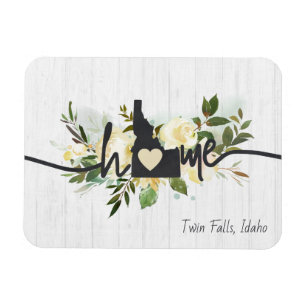 Íman Idaho Estado Personalizado Sua Cidade Natal Rústic