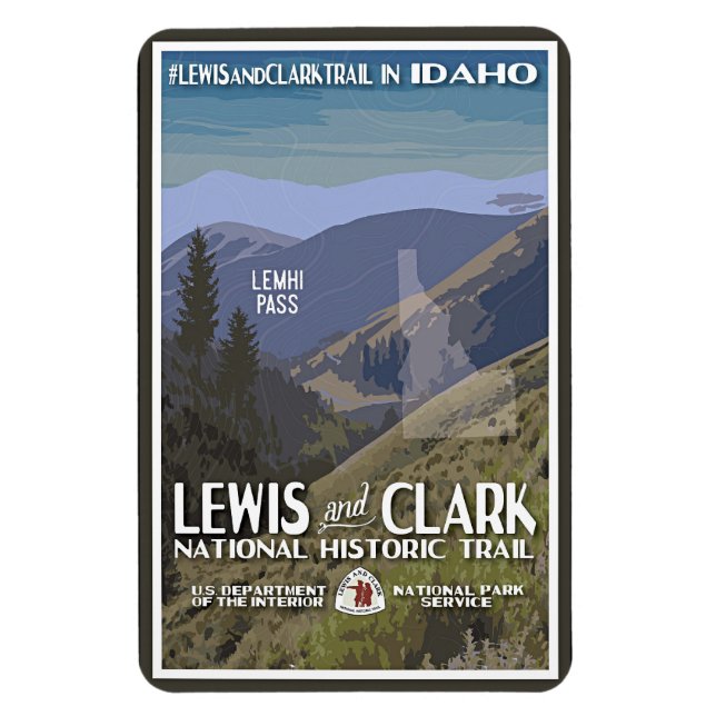 Íman Idaho. Lewis & Clark Trail (Vertical)
