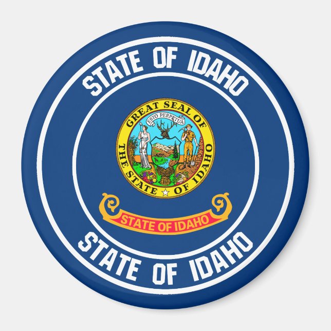 Íman Idaho Round Emblem (Frente)