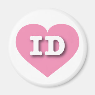 Íman Idaho Sólido Coração Rosa - Grande Amor