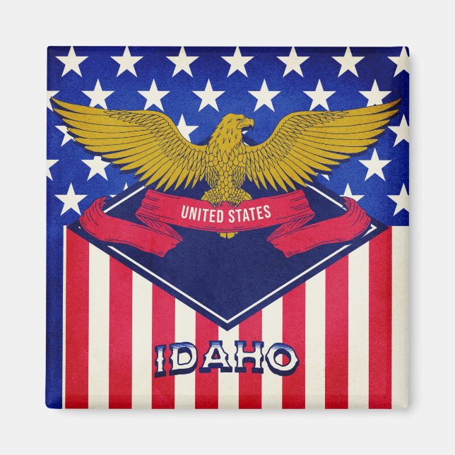 Íman Idaho USA Flag (Frente)