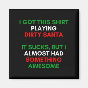 Íman Ideia de troca de presentes do Dirty Santa. Presen