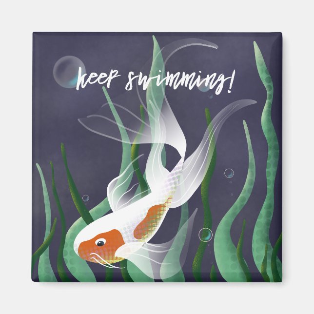 Íman Ideia Motivacional de Arte Koi (Frente)