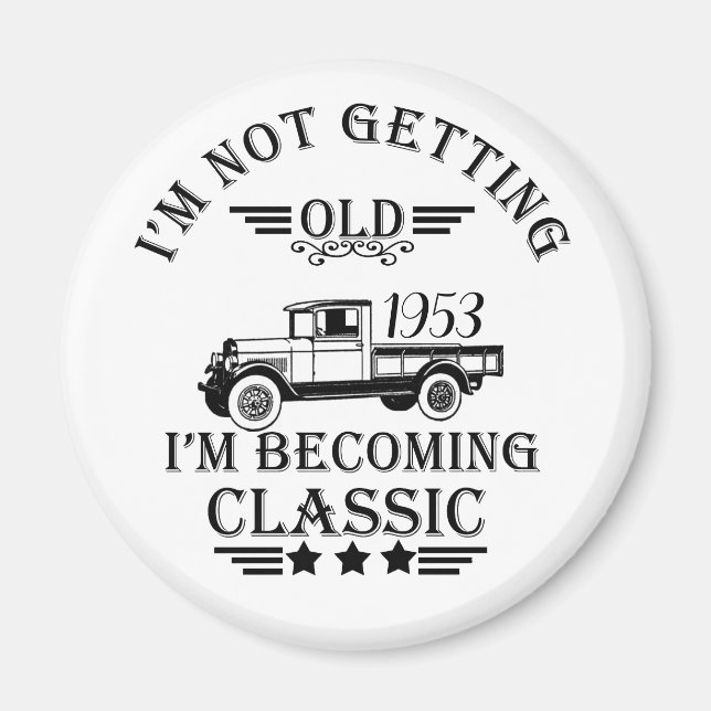 Íman Ideia personalizada de presente de aniversário de  (Frente)