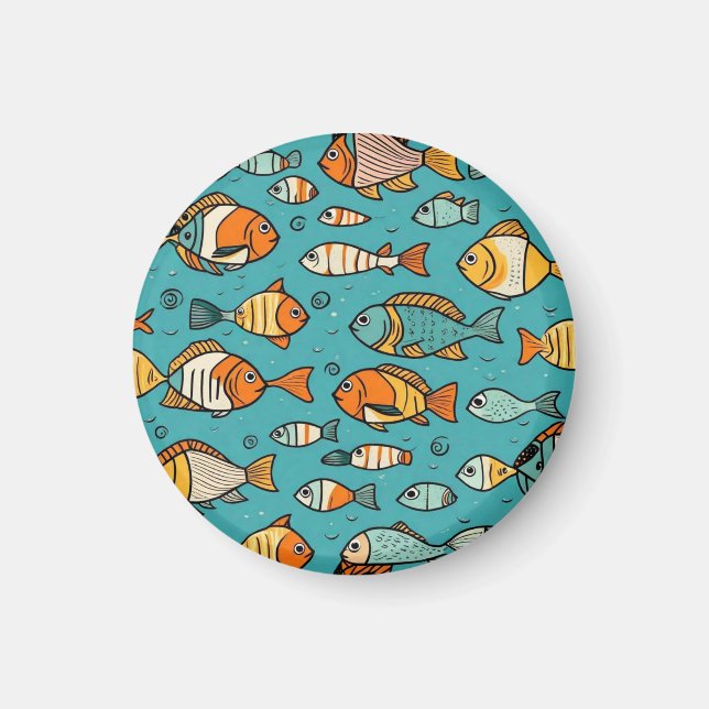 Íman Ideias de presentes de padrão de peixe (Frente)
