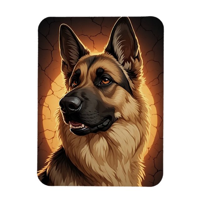 Íman 🐾 Ideias de Presentes para Amantes do Pastor Alem (Vertical)