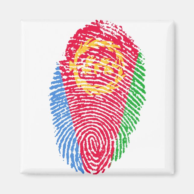 Íman Identidade do Orgulho do País de Impressão Digital (Frente)
