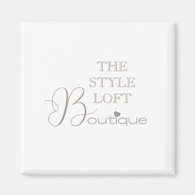 Íman Identidade Visual de Loja Boutique com Letra Inici (Frente)