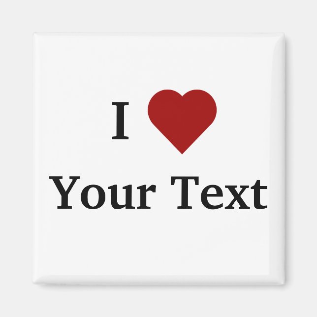 Íman Idioma do Coração (personalizar) (Frente)