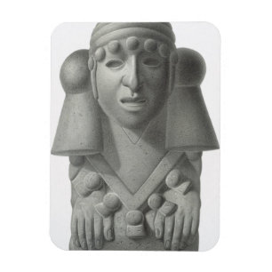 Íman Ídolo de pedra do deus Cocijo da chuva, placa 'do