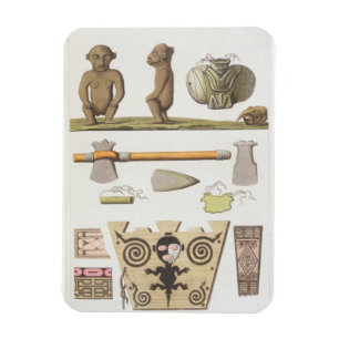 Íman Ídolos dos caribes (gravura da cor)