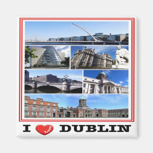 Íman IE - Irlanda - Dublin - I Love - Collage Mosaic