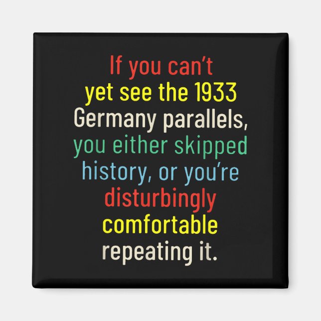 Íman If You Can't Yet See The 1933 Germany Parallels Yo (Frente)