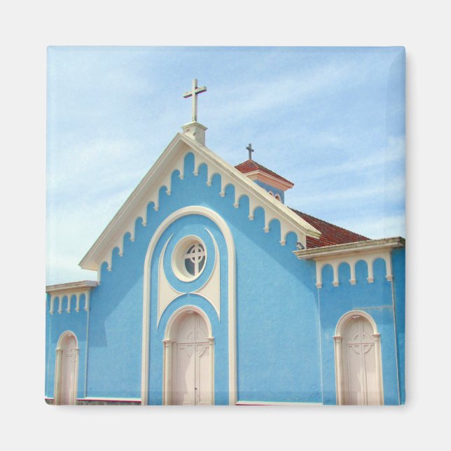 Íman igreja azul punta (Frente)