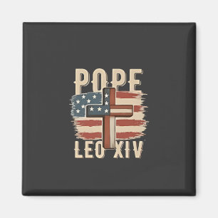 Íman Igreja Cristã do Papa Leão XIV Bandeira dos EUA