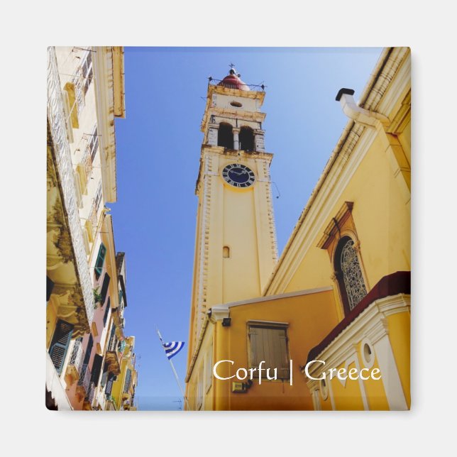 Íman Igreja de Ruas. Spyridon, Corfu, Grécia (Frente)