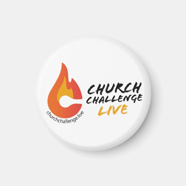 Íman IGREJA DESAFIO LIVE Orange Flamed C (Frente)